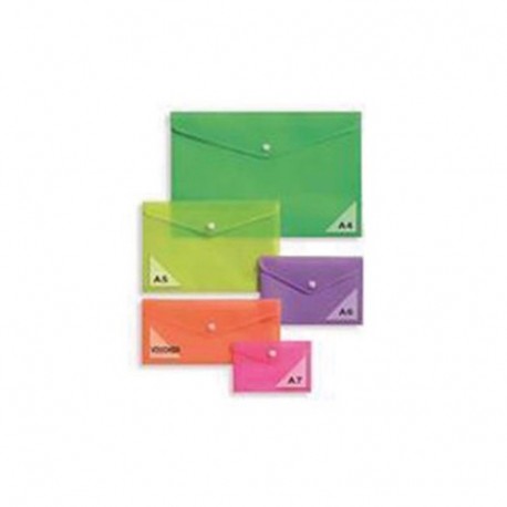 BUSTA CON BOTTONE CF.12PZ A4 FLUO -