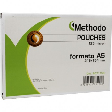 POUCHES A5 154X216MM 125 MICRON 100 PZ