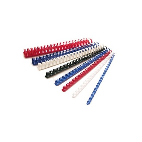 SPIRALI PLASTICHE D.14MM ROSSO 100PZ