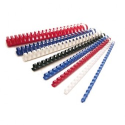 SPIRALI PLASTICHE 12,5MM ROSSO 100PZ