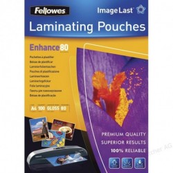 POUCHES FELLOWES 80MY A4 100PZ -