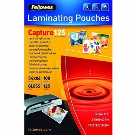 POUCHES FELLOWES 125MY 54X86 100PZ