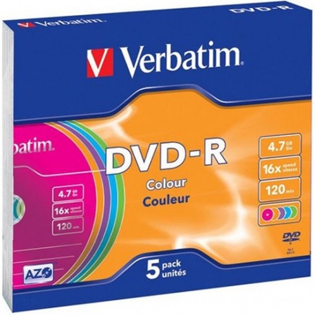 DVD-R CF.5 PZ. VERBATIM JEWEL CASE