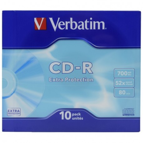 CD-R CF.10PZ. VERBATIM CUSTODIA SLIM 52X