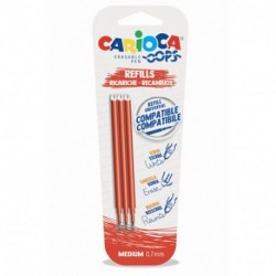 REFILL CARIOCA ERASABLE PEN ROSSO BL.3PZ