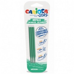 REFILL CARIOCA ERASABLE PEN VERDE BL.3PZ