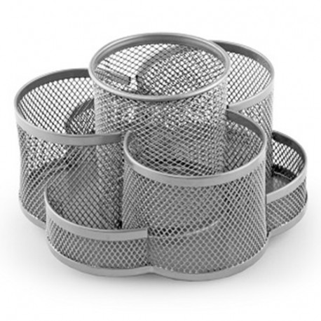 DESK ORGANIZER IN RETE SILVER - 80446S