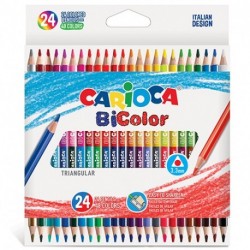 PASTELLI CARIOCA BI-COLOR TRIANG. 24PZ