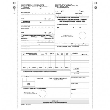 DOCUMENTO DI ACCOMPAGNAMENTO VINI 4COPIE