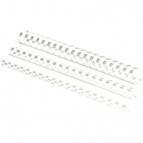 SPIRALI PLASTICHE FELLOWES D.6MM  BIANCO