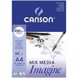 BLOCCO CANSON IMAGINE A4 200G 50F