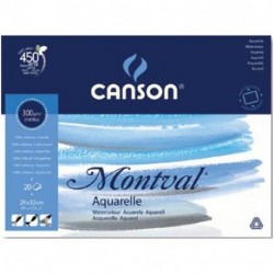 BLOCCO CANSON ACQUARELLE MONTVAL 32X41