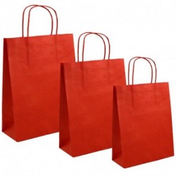 SHOPPER IN CARTA 26X11X32CM ROSSO 25PZ