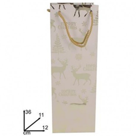 SHOPPER IN CARTA 36X12X11CM BEIGE ORO