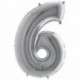 PALLONCINI MYLAR N°6 102CM ARGENTO 40"