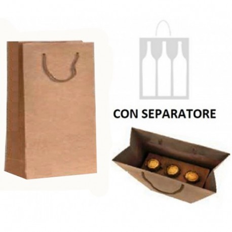 SHOPPER IN CARTA 3 BOTTIGLIE 26X9X39CM