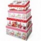 SET 4 SCATOLE BIANCO NATALE - 61860