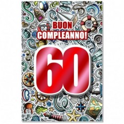 BIGLIETTO COMPLEANNO 3D DECENNI MAN 60