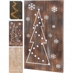 DECORAZIONE LEGNO 30CM CON LED