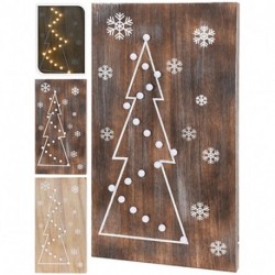 DECORAZIONE LEGNO 50CM CON LED - -