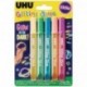 COLLA UHU GLITTER 10ML X 5PZ GLOW IN THE