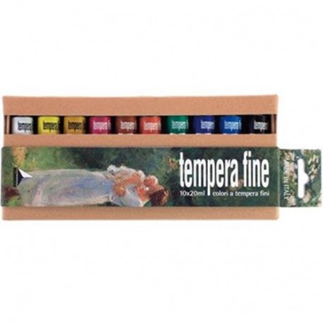 SET 10PZ TEMPERA MAIMERI 20ML COLORI ASS