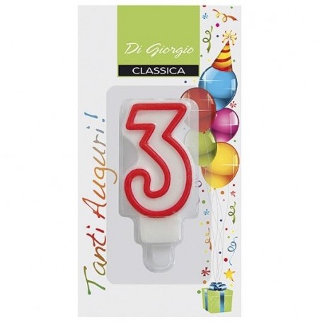 CANDELINE COMPLEANNO N.3 6PZ