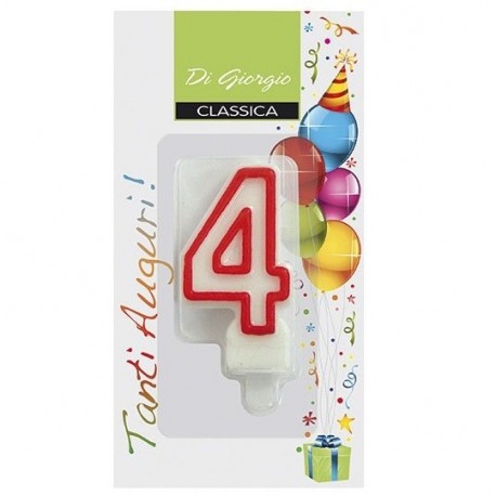 CANDELINE COMPLEANNO N.4 6PZ