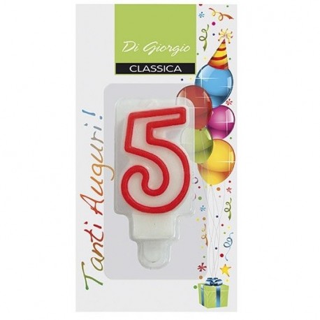 CANDELINE COMPLEANNO N.5 6PZ