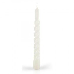 CANDELE TORTIGLIONE LACCATE BIANCO