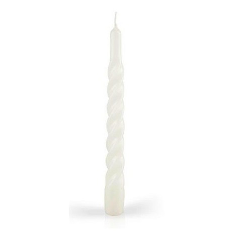 CANDELE TORTIGLIONE LACCATE BIANCO