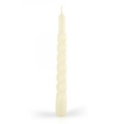 CANDELE TORTIGLIONE LACCATE PANNA