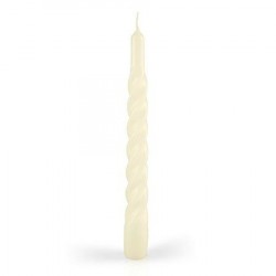 CANDELE TORTIGLIONE LACCATE PANNA