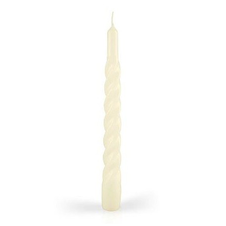 CANDELE TORTIGLIONE LACCATE PANNA