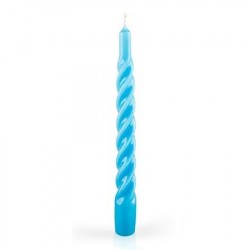 CANDELE TORTIGLIONE LACCATE AZZURRO