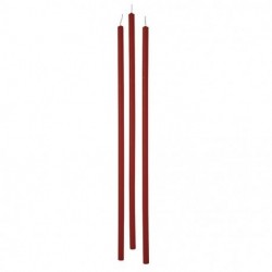 CANDELE STELO 37CM 12PZ ROSSO