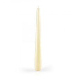 CANDELE CONICHE LACCATE AVORIO 20CM 6PZ