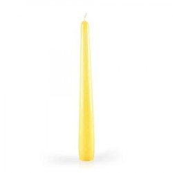 CANDELE CONICHE LACCATE GIALLO 20CM 6PZ