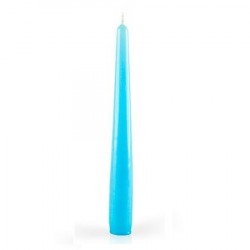 CANDELE CONICHE LACCATE AZZURRO 20CM
