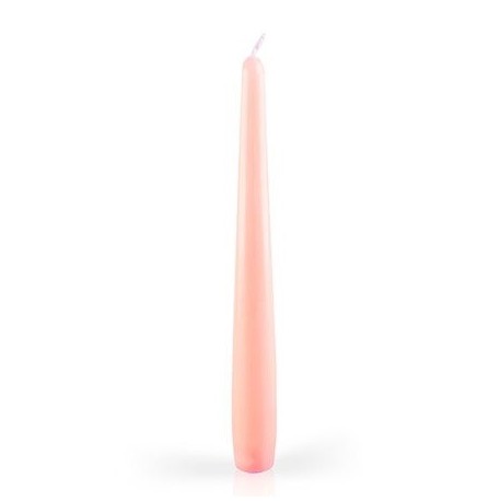 CANDELE CONICHE LACCATE ROSA 20CM 6PZ