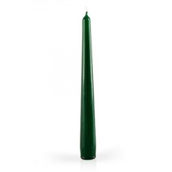 CANDELE CONICHE LACCATE VERDE SCURO 20CM