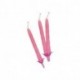 CANDELINE 12PZ ROSA CON SUPPORTO- 70401