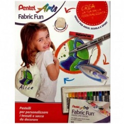 Kit Pentel Arts Fabric Fun: Pastelli per Tessuto e Sacca per Sport