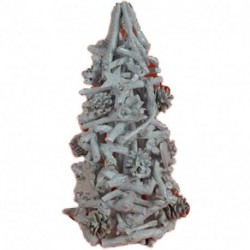 ALBERO LEGNO BIANCO GLITTER 43CM