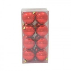16 PALLE 7 CM LUCIDE ROSSO