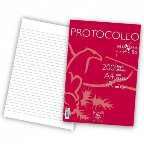 FOGLI PROTOCOLLO IN RISMA 1R 80GR 200FF