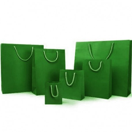 SHOPPER T/U 16X19+8CM VERDE BOSCO
