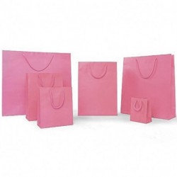 SHOPPER T/U 27X37+12CM ROSA MANICO