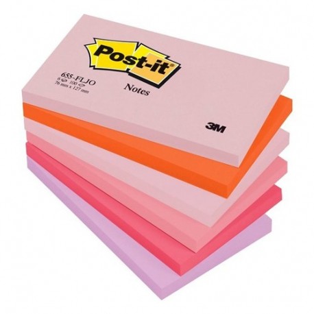 POST-IT 3M 655-FLJO ASS. 76X127 1X100F