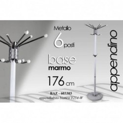 APPENDIABITO 176CM BIANCO 6 POSTI